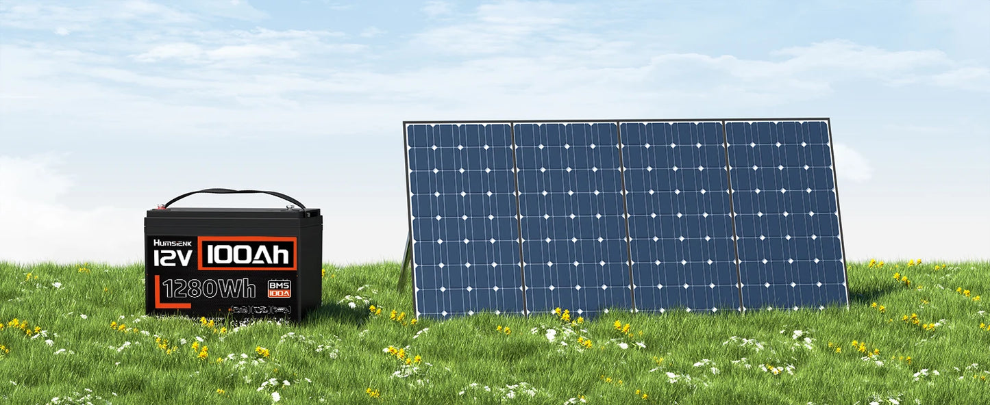 Humsienk 12V 100Ah LiFePO4 Battery Pack With 100A BMS