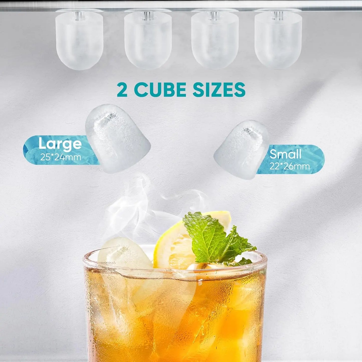 Portable Countertop Ice Maker Self Cleaning Quiet Bullet Cube Maker
