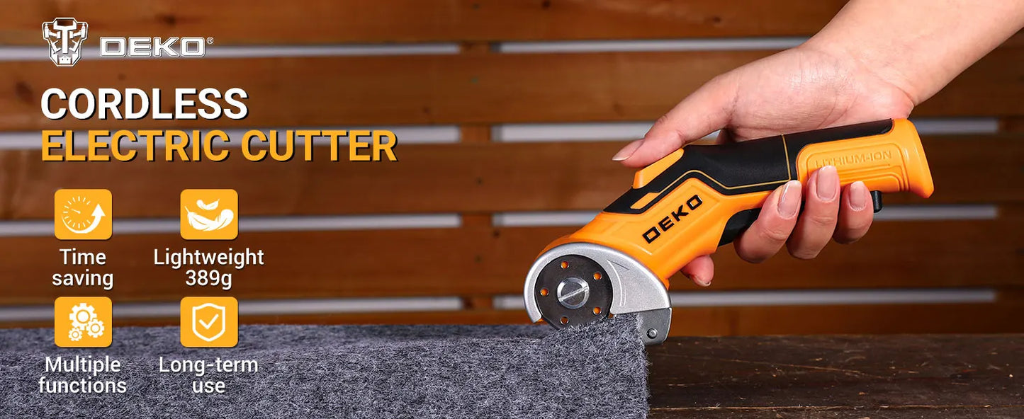 DEKOPRO Electric Sewing Scissors 3.7V Multifunctional Cardboard Cutter