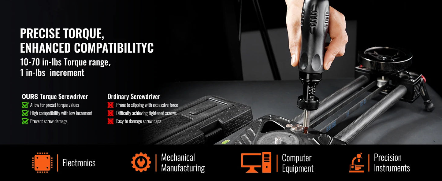 SucceBuy Torque Screwdriver With Scale 10-70 In-Lbs