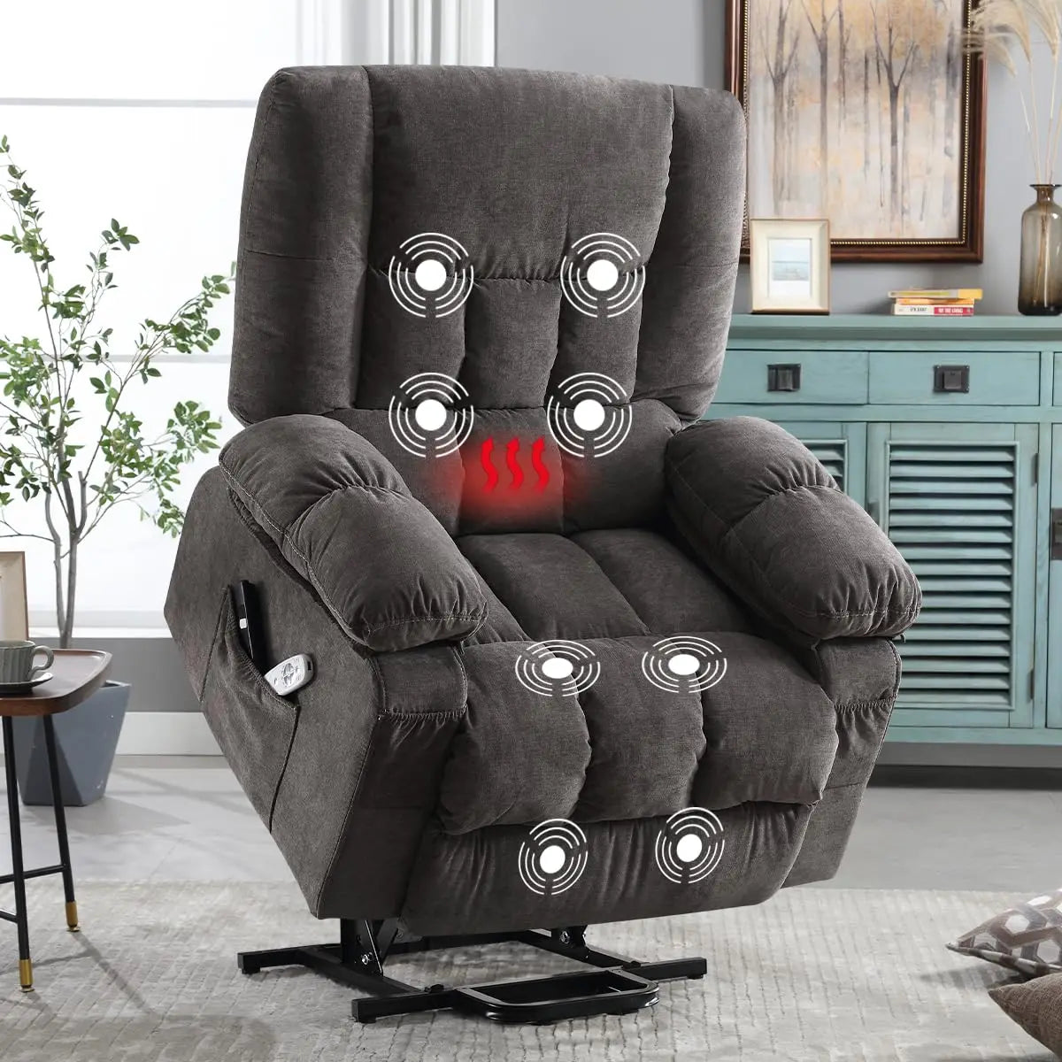 Guangbai Power Lift Recliner Chair With Vibration Massage And Heating
