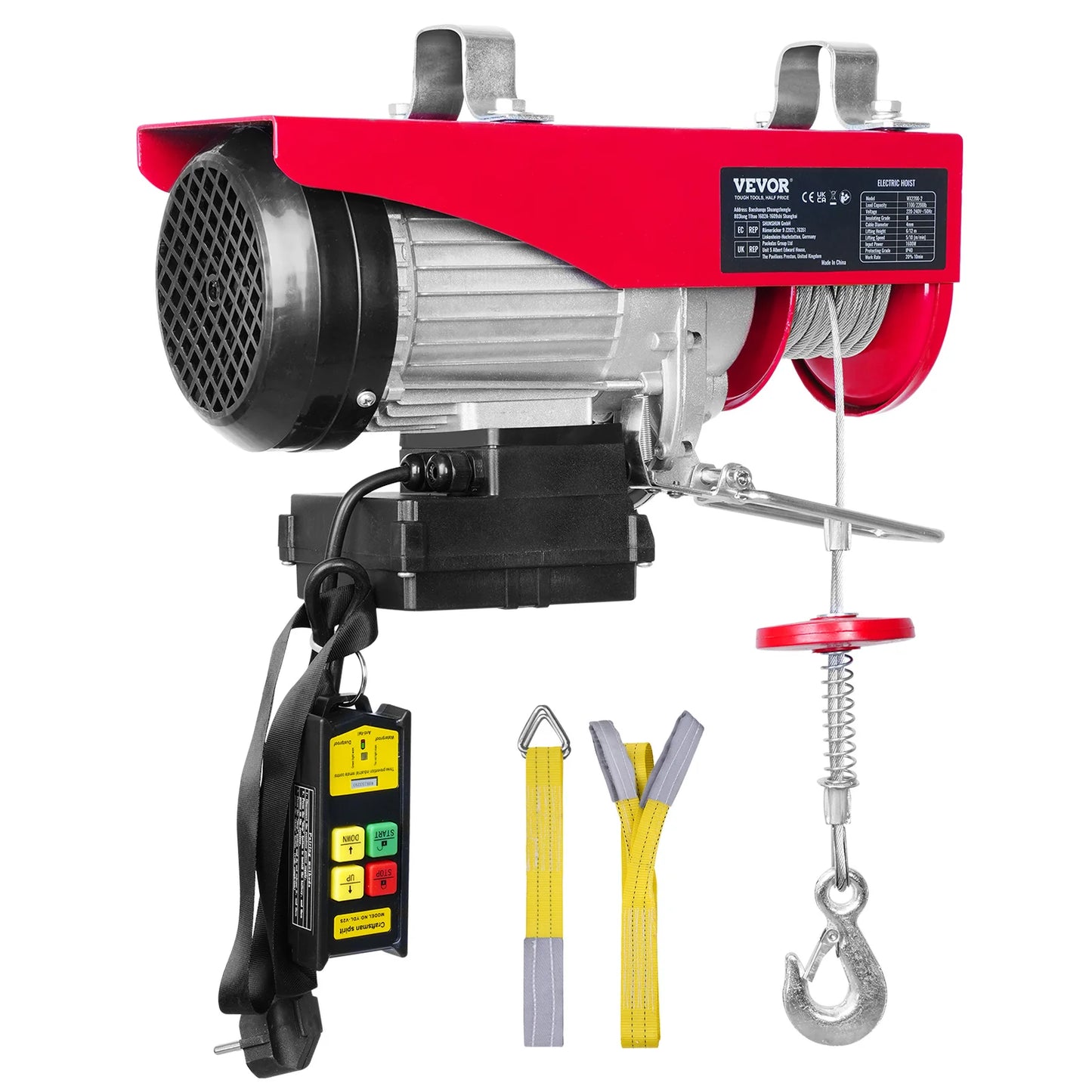 SucceBuy Electric Hoist 400-1000kg Lifting Crane With Remote Control