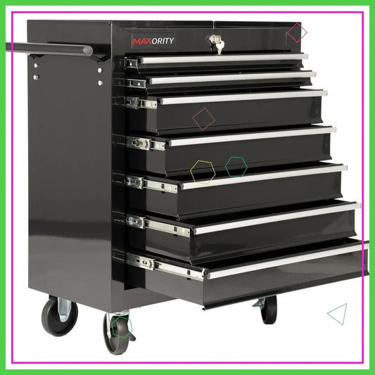 Heavy-Duty 7-Drawer Rolling Tool Chest Cabinet With Lock Mobile Cart