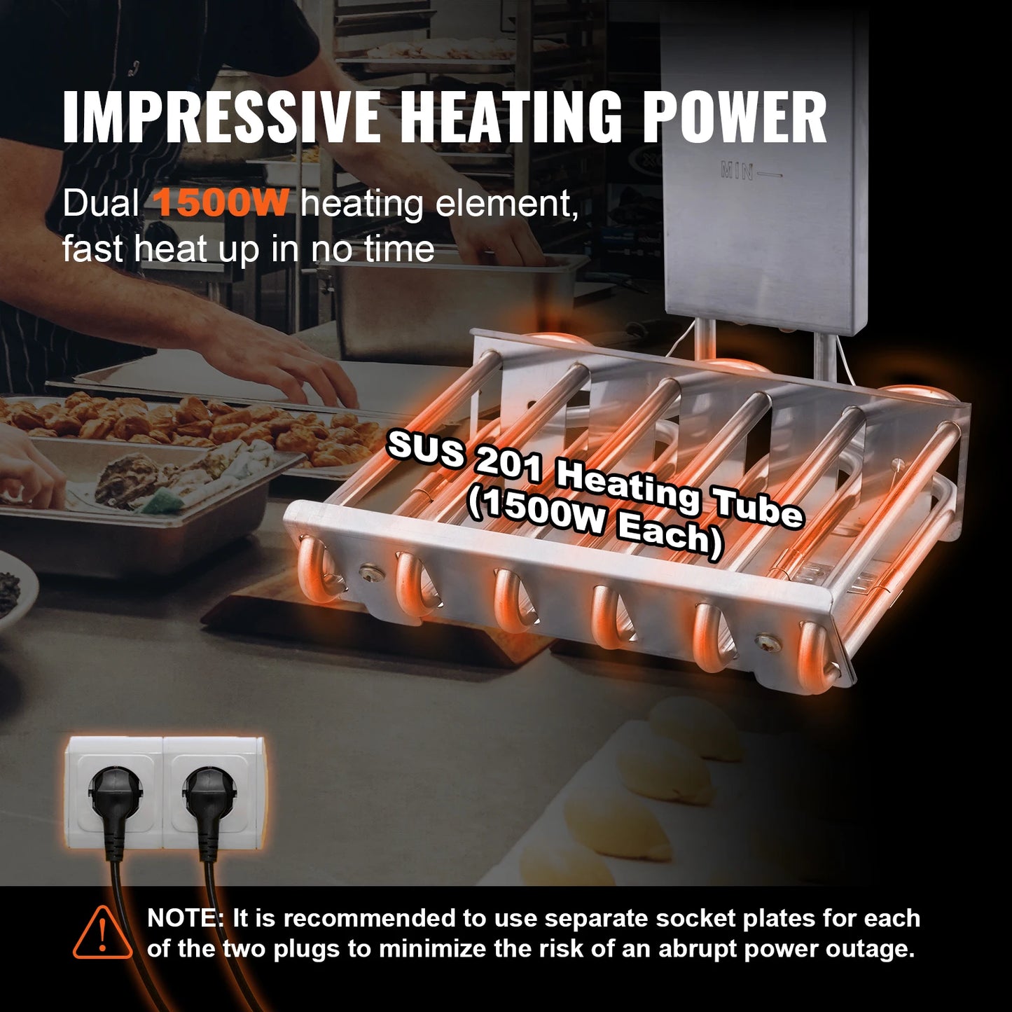 SucceBuy Electric Deep Fryer With Dual Removable Tanks