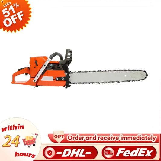Gas Chainsaw With Hand Pull Start For Farm And Woodcutting