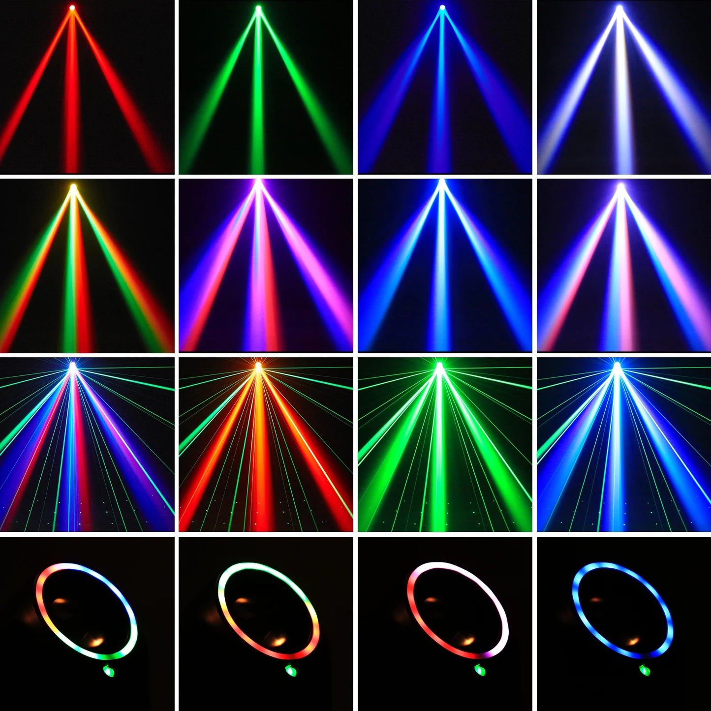 U'King Mini Moving Head Light 4in1 RGBW DMX Strobe Effect