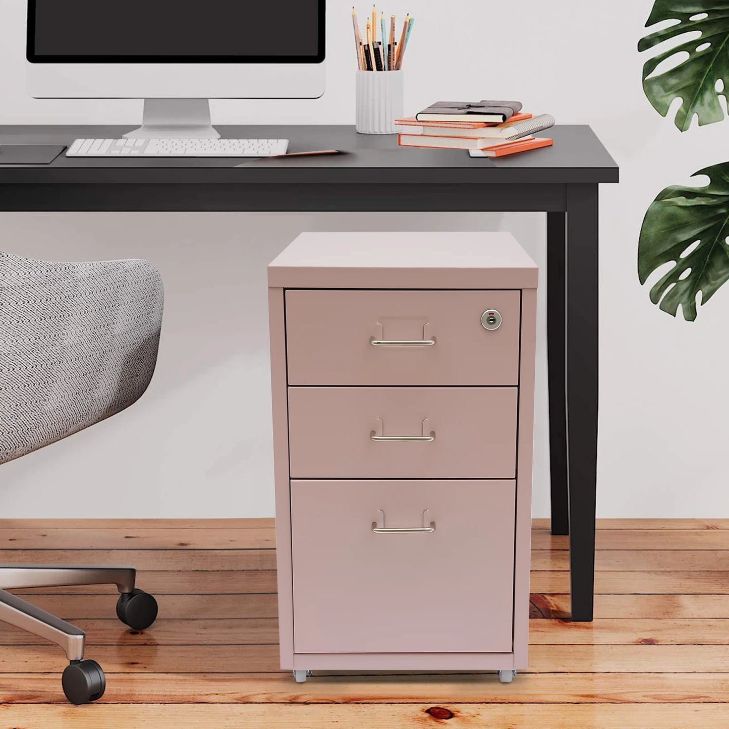 Metal Vertical File Cabinet With Lock For Office Or Study