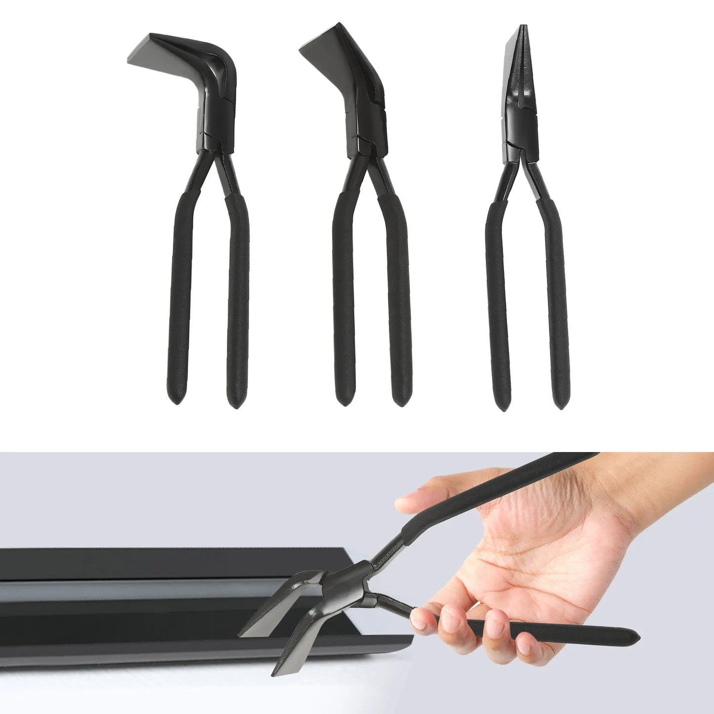 3 Piece Metal Bending Pliers Set Straight 45 90 Degrees For DIY