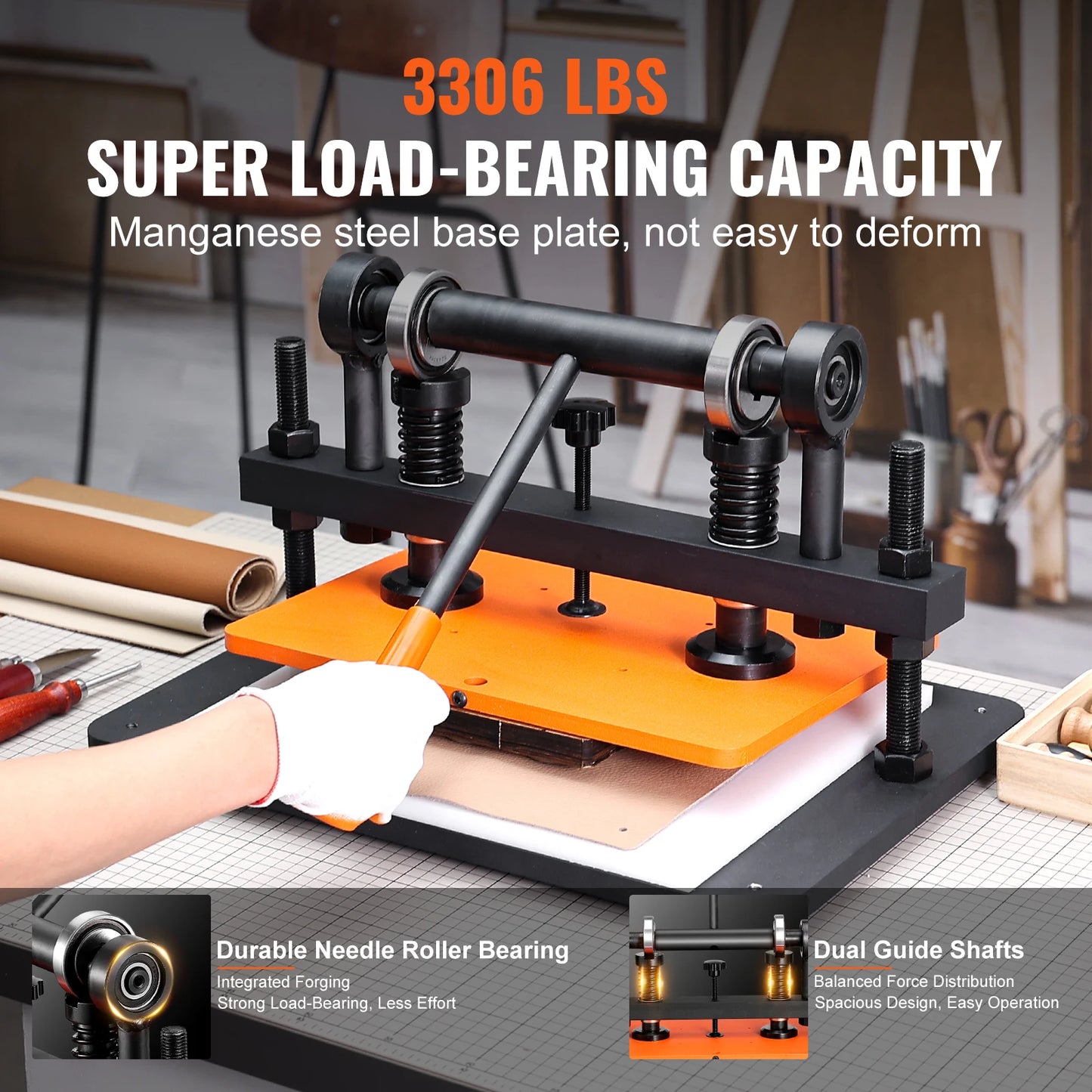 SucceBuy Leather Embossing Plate Die Cutter Manual Cutting Machine