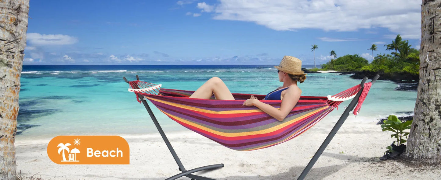 Gyroor Adjustable Stand Hammock With Storage Bag For Outdoor Relaxation