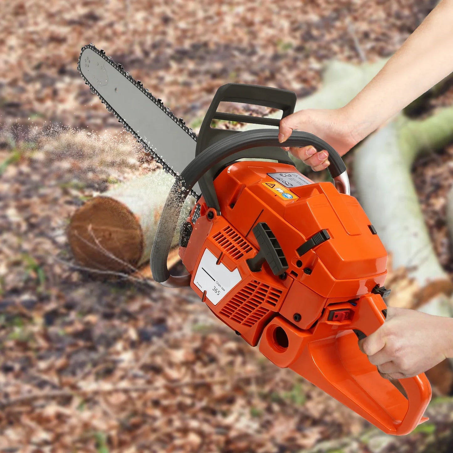Gas Chainsaw With Hand Pull Start For Farm And Woodcutting