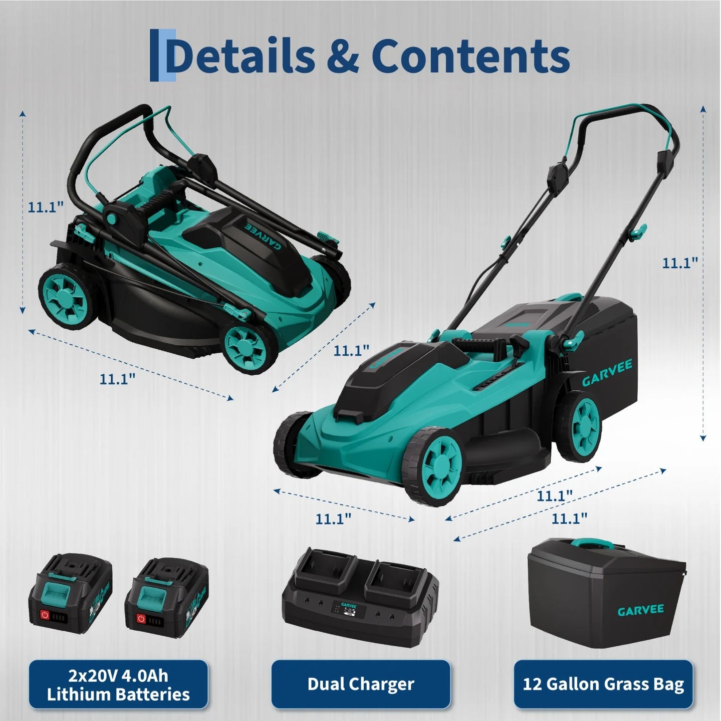 HiMISS 40V Cordless Lawn Mower With Dual Batteries