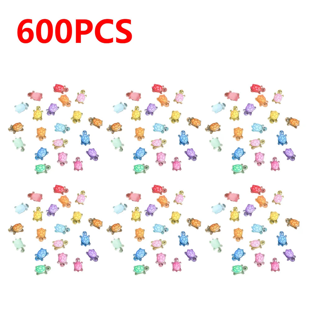 APWIKOGER Mini Resin Turtles Night Glow Figurines For Diorama