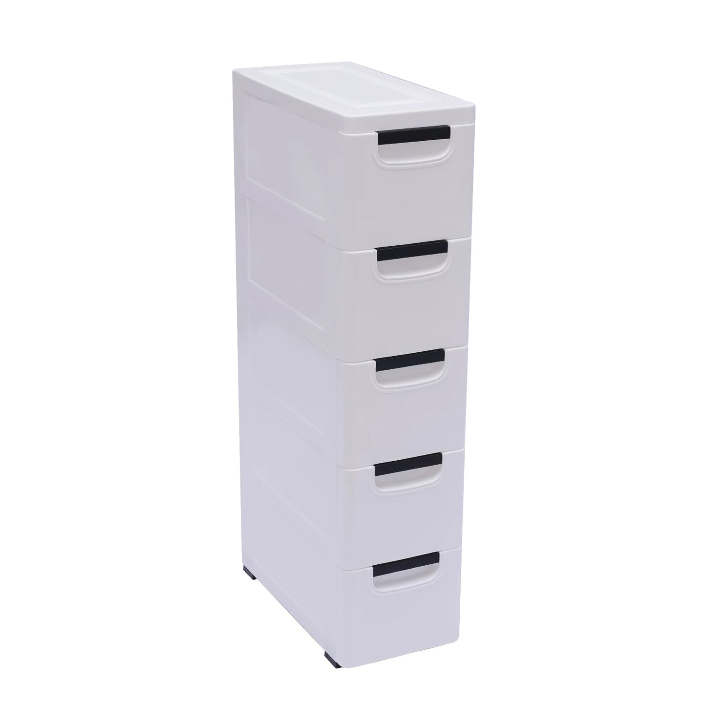 Large Capacity Storage Cabinet with 5 Compartmentalized Design Drawers, Organized Storage Cabinet , Flexible Movement