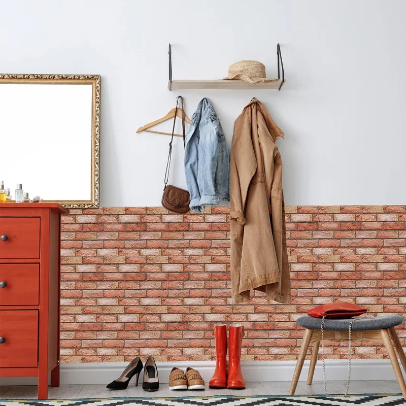 3D Imitation Brick Wall Stickers Removable Self-Adhesive Wallpaper