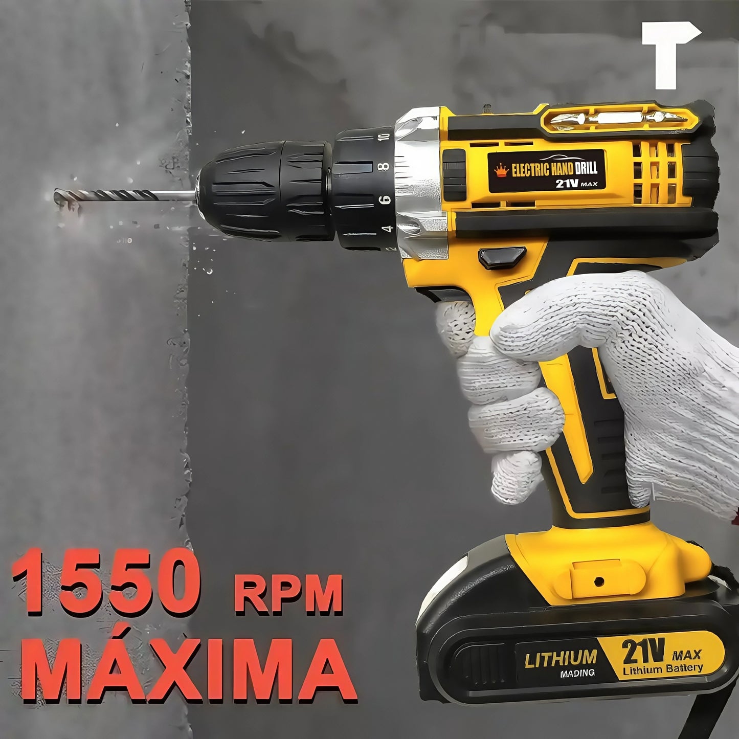 Cordless 21V Drill And Screwdriver Combo Kit For DIY