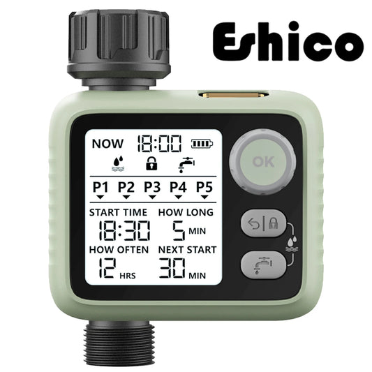 Eshico HCT-372 Water Timer With LED Backlight Rain Sensor