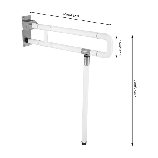 Toilet Grab Bar Non-Slip Foldable Drop-Down Rail Assist