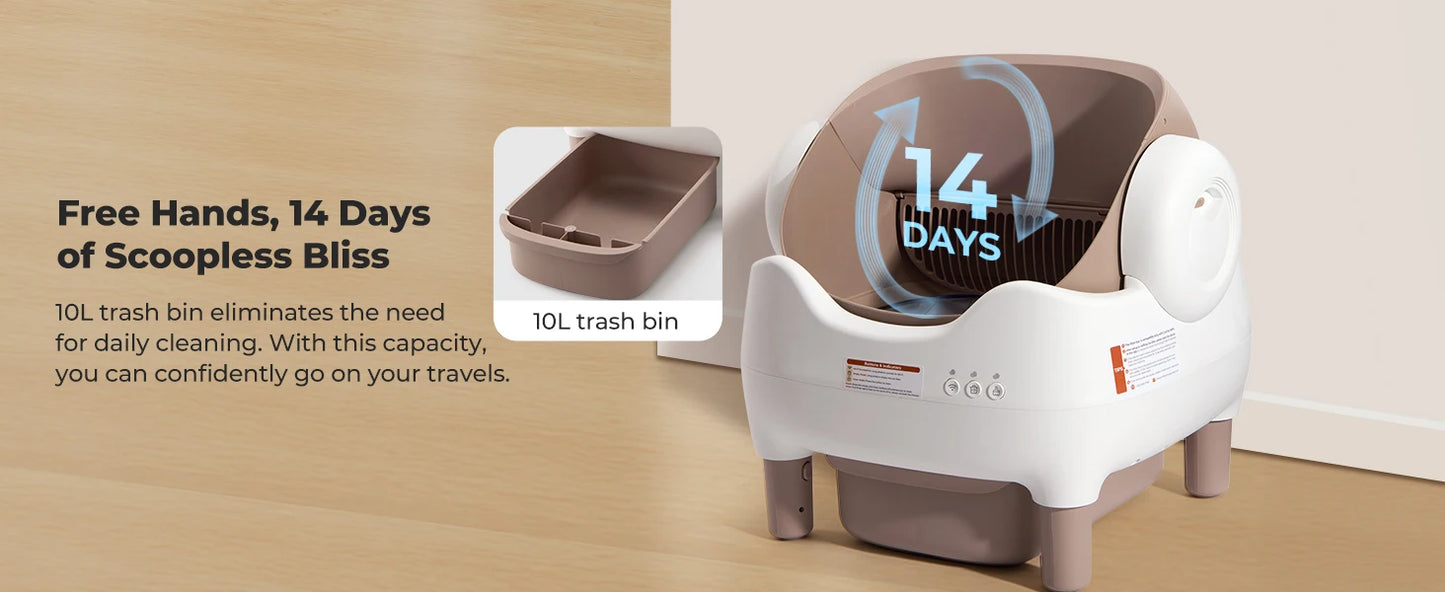 Lunapurr Automatic Self Cleaning Cat Litter Box With App Control