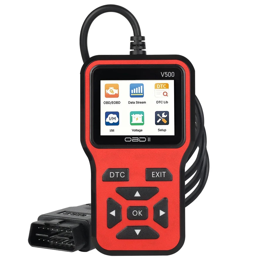 V500 OBD2 Scanner Code Reader With Color Screen And ECU Health
