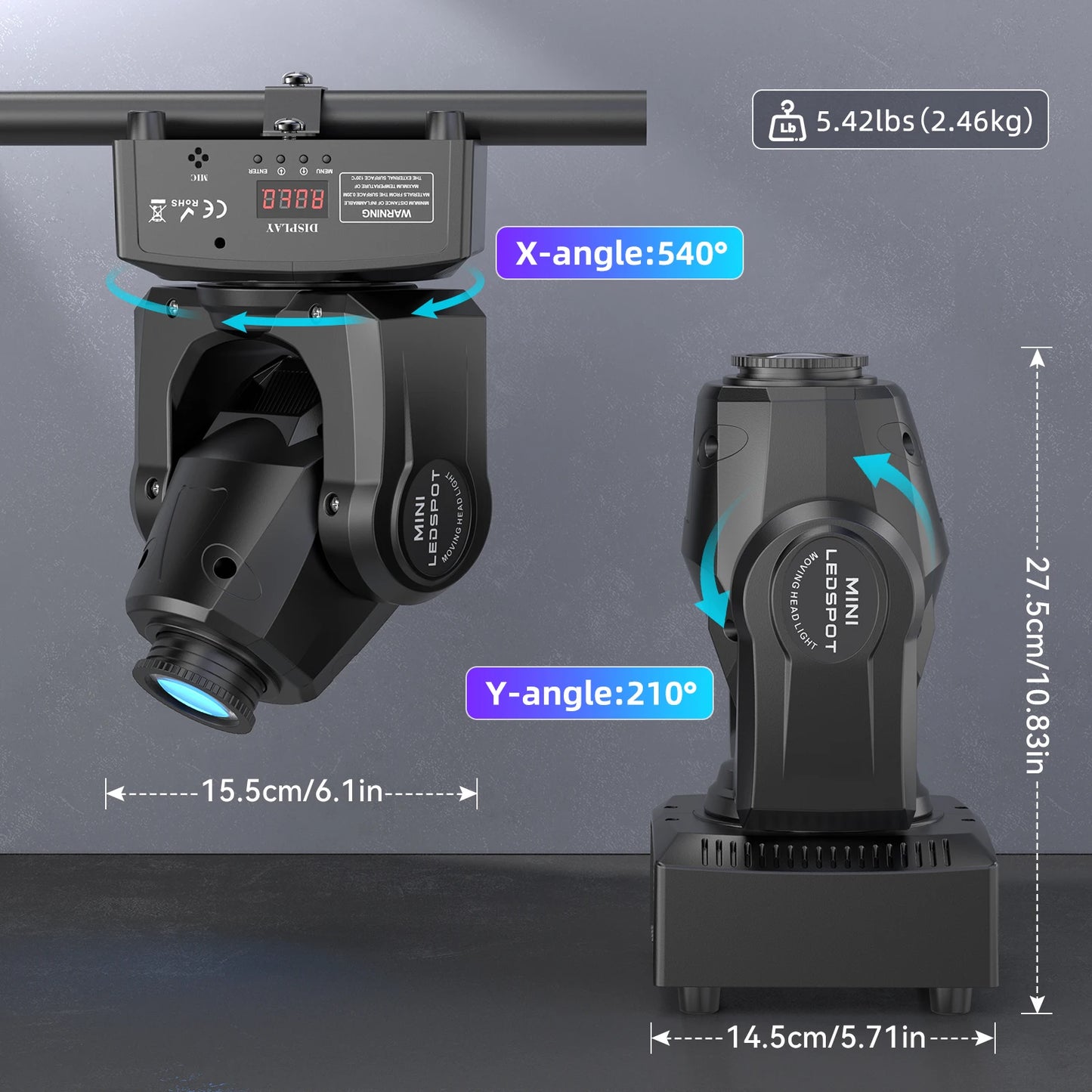 U'King 120W LED Moving Head Light DMX Remote DJ Wedding