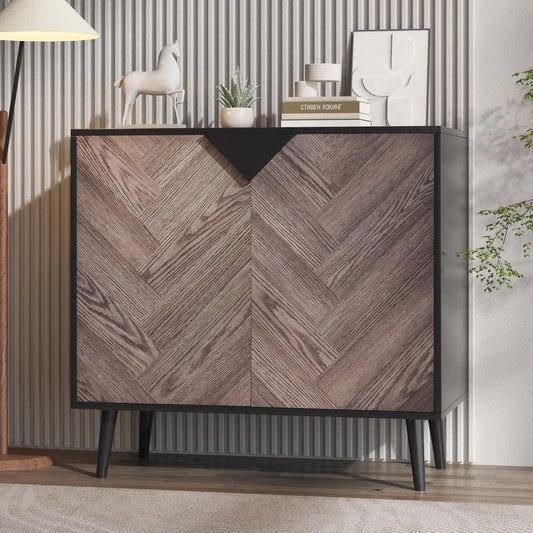 HiMISS Modern Storage Cabinet With Shelf And Doors For Home