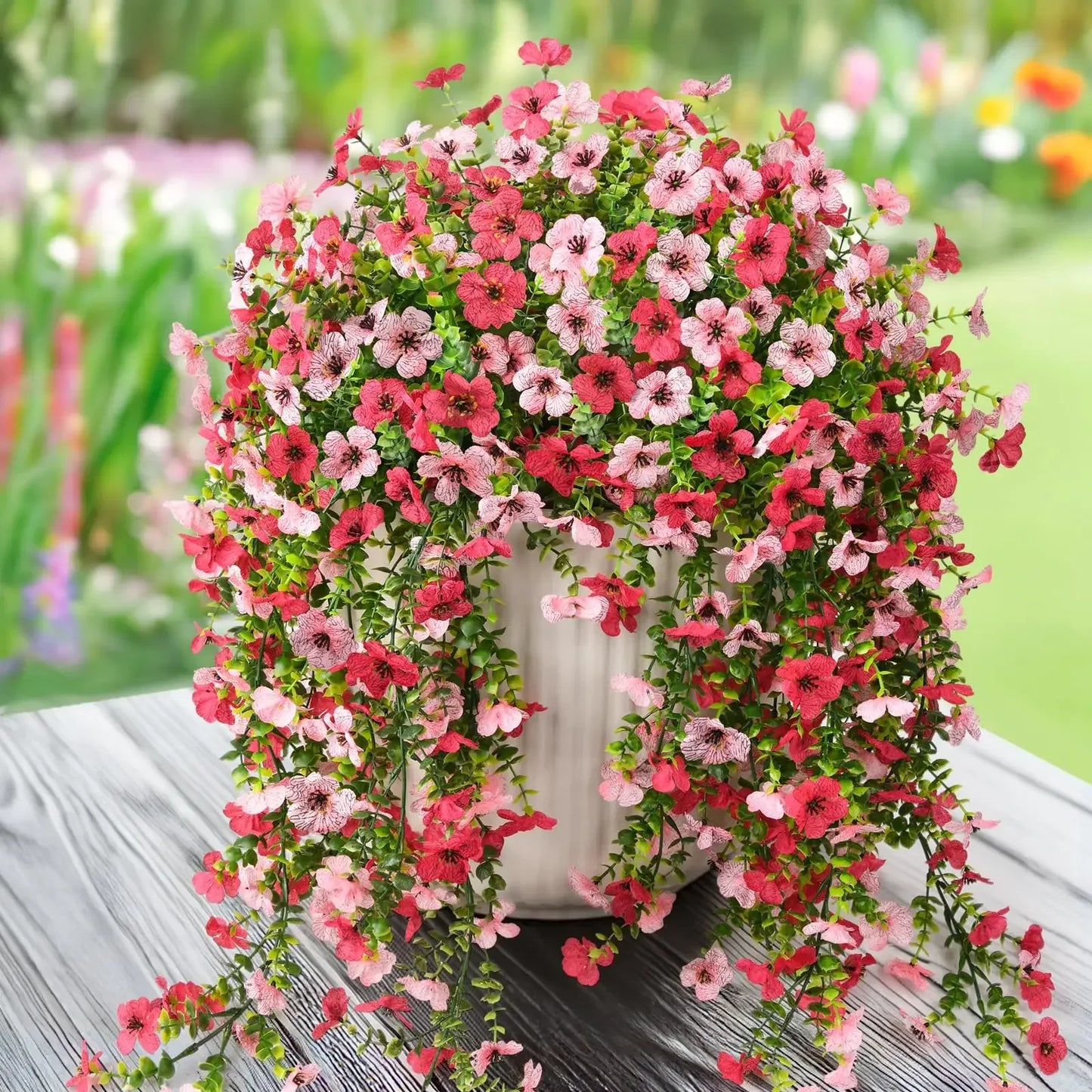 Artificial Daisy Eucalyptus Hanging Garland 2 Pack For Indoor Outdoor Decor