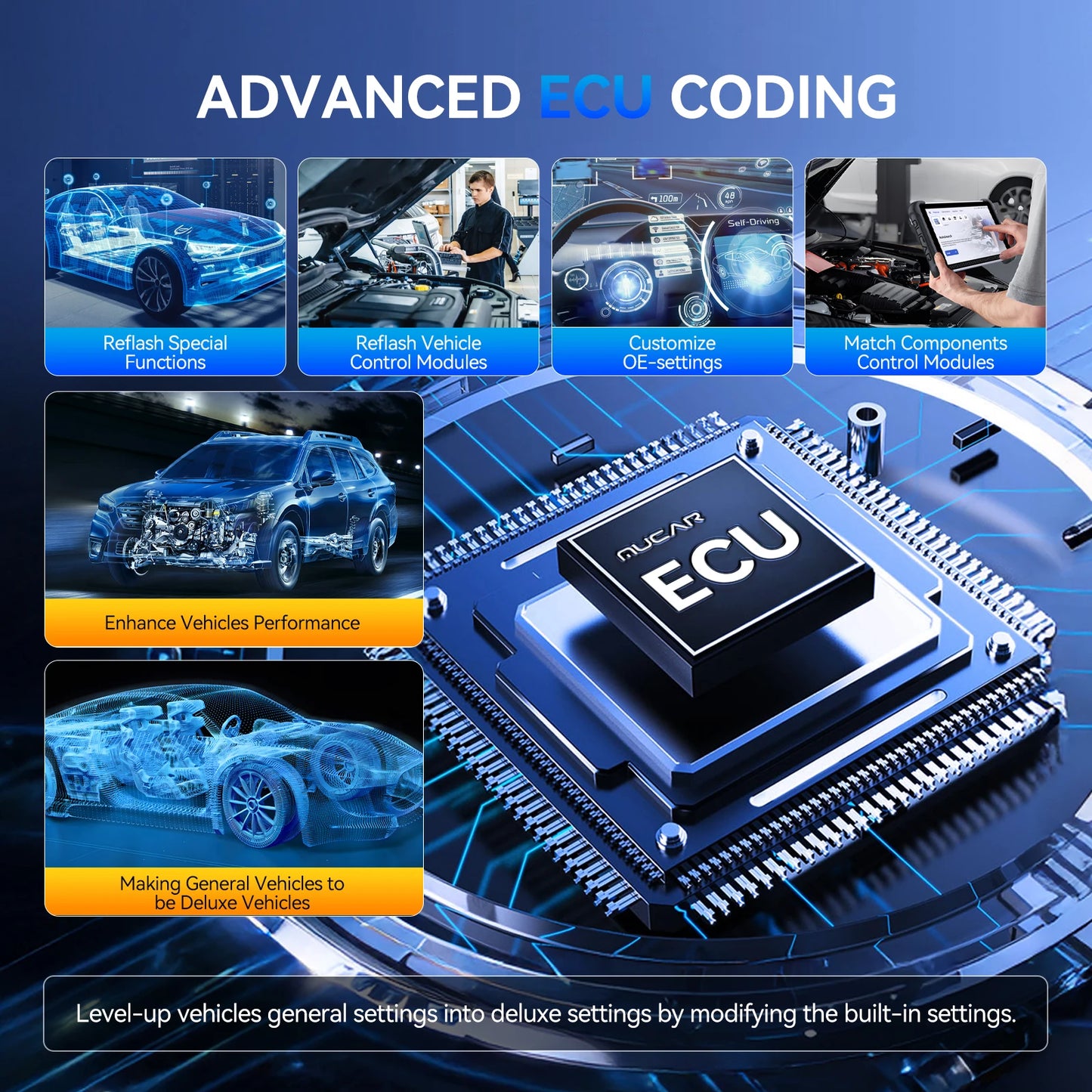 MUCAR 892BT AI Key Programming Diagnostic Tool OBD2 Scanner CAN FD DOIP
