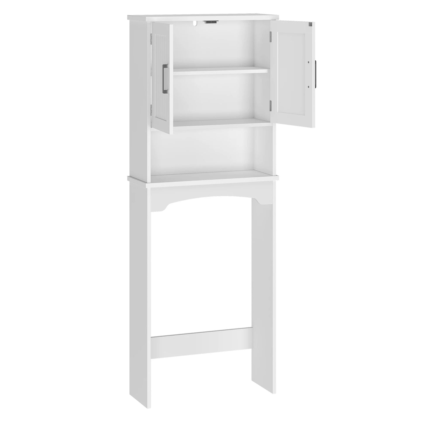 HiMISS Over The Toilet Storage Cabinet With Double Doors And Anti Tip