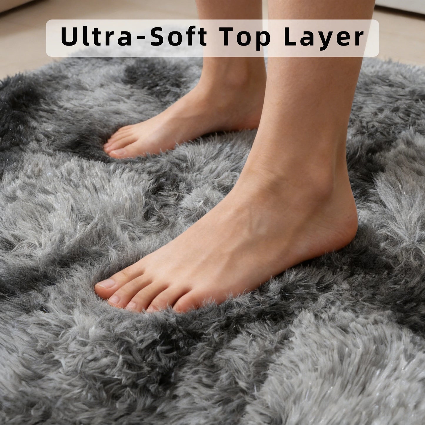 Ultra Soft Shag Area Rug For Living Room And Bedroom