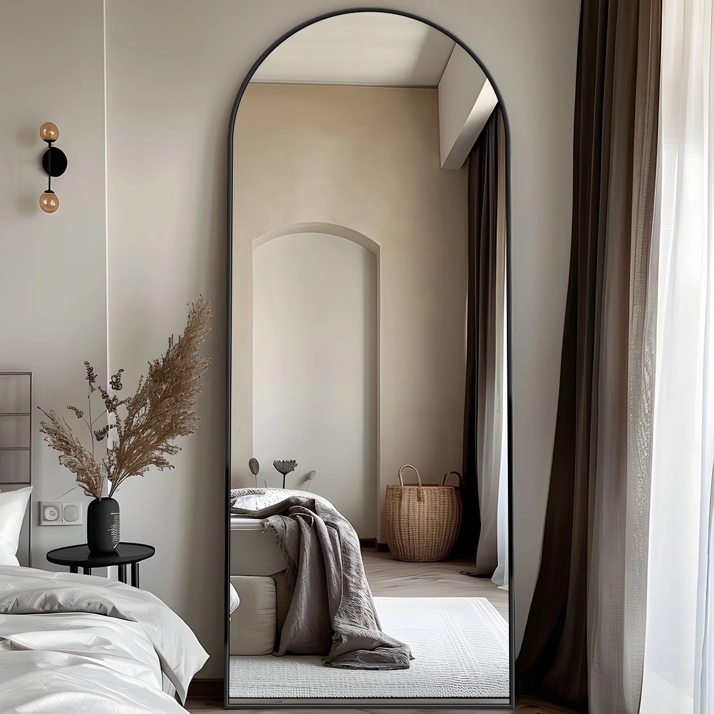 Antok Full Length Floor Mirror With Stand For Bedroom And Living Room