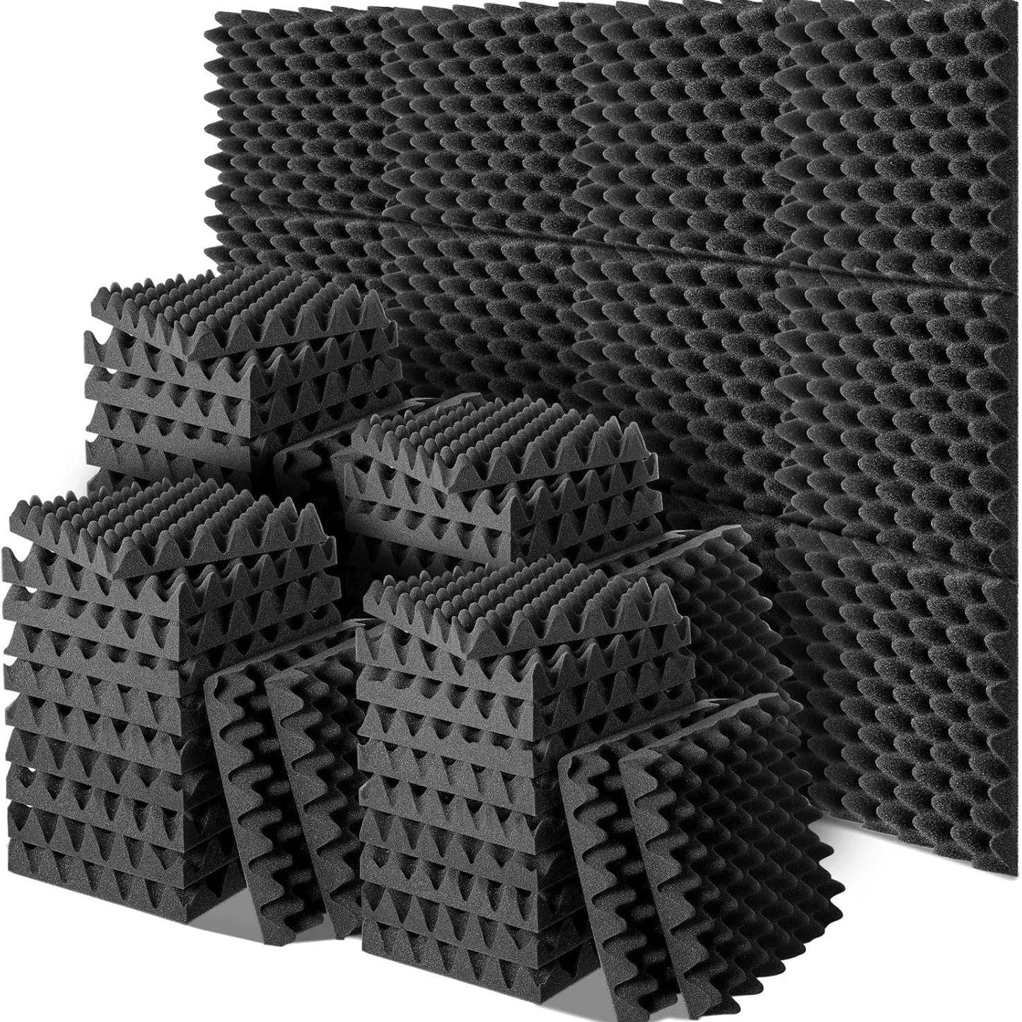 Self-Adhesive Eggcrate Acoustic Foam Panels For Home Studio Noise Reduction