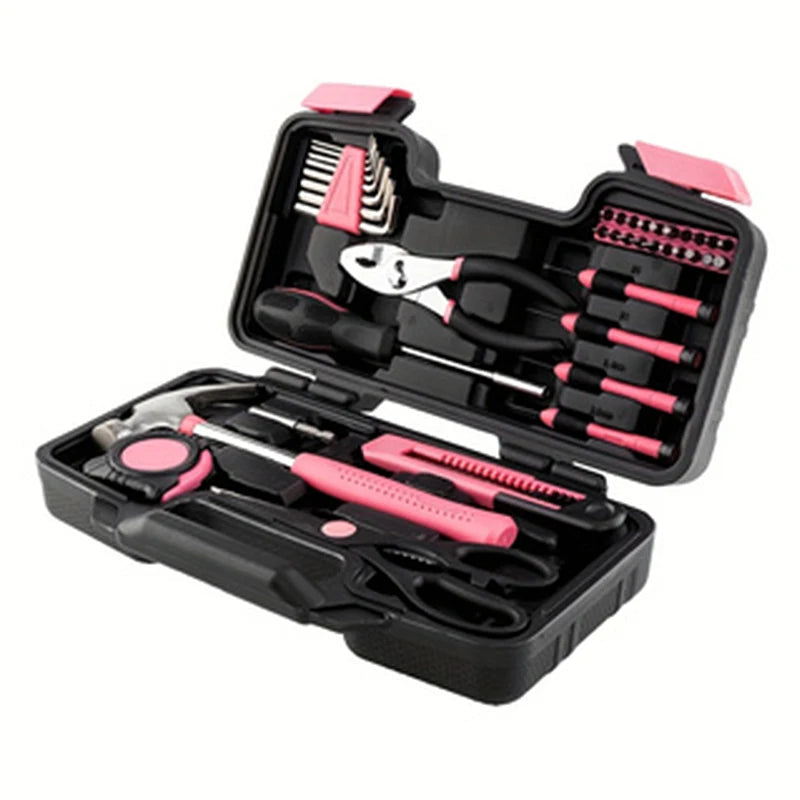 39-Piece All Purpose Household Tool Kit For Home Office And Garage