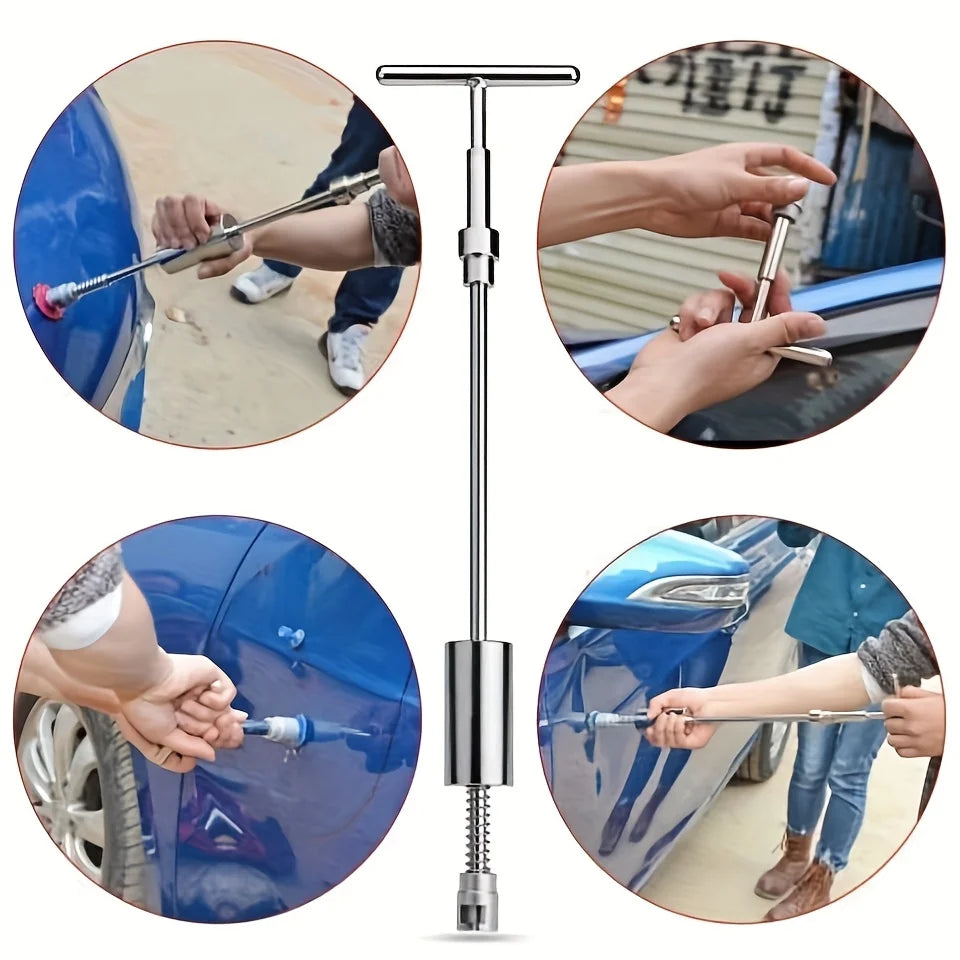 Paintless Dent Removal Kit With T Bar Puller Slide Hammer