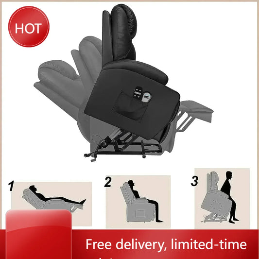 Flamaker Power Lift Recliner Chair PU Leather With Massage