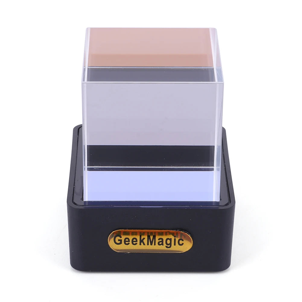 Alloet Crystal Cube Holographic Photo Display Weather Desk Clock