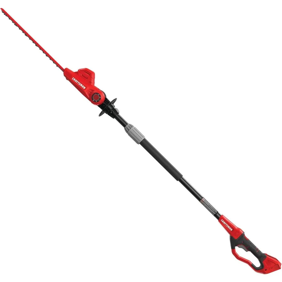 Cordless Pole Hedge Trimmer Lightweight With Extended Reach For Gardens