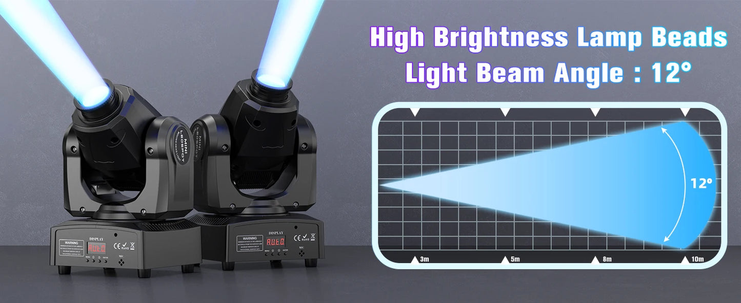 U'King 120W LED Moving Head Light DMX512 Remote Control Stage DJ Wedding