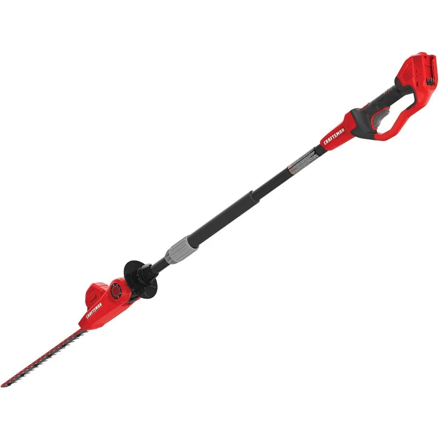 Cordless Pole Hedge Trimmer Lightweight With Extended Reach For Gardens
