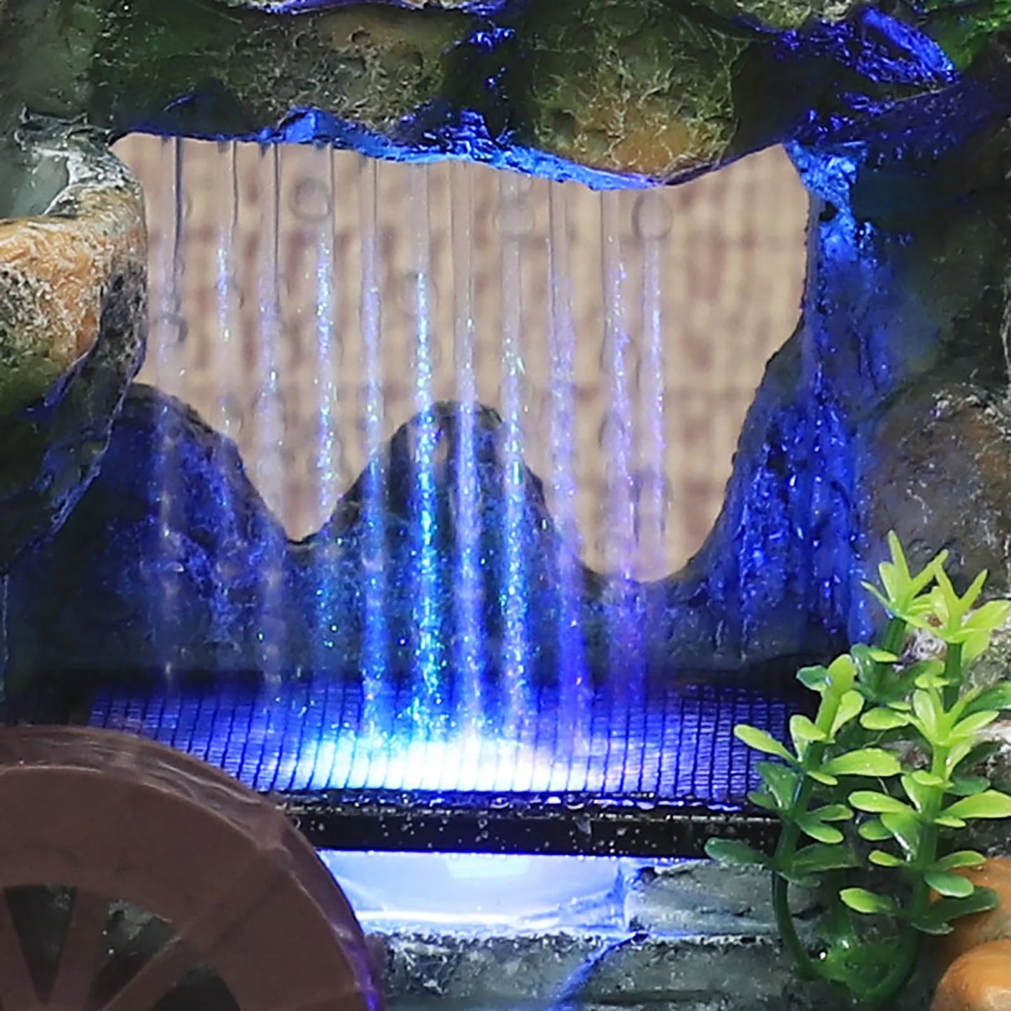 Indoor Fountain Waterfall Decor With LED Lighting For Zen Meditation