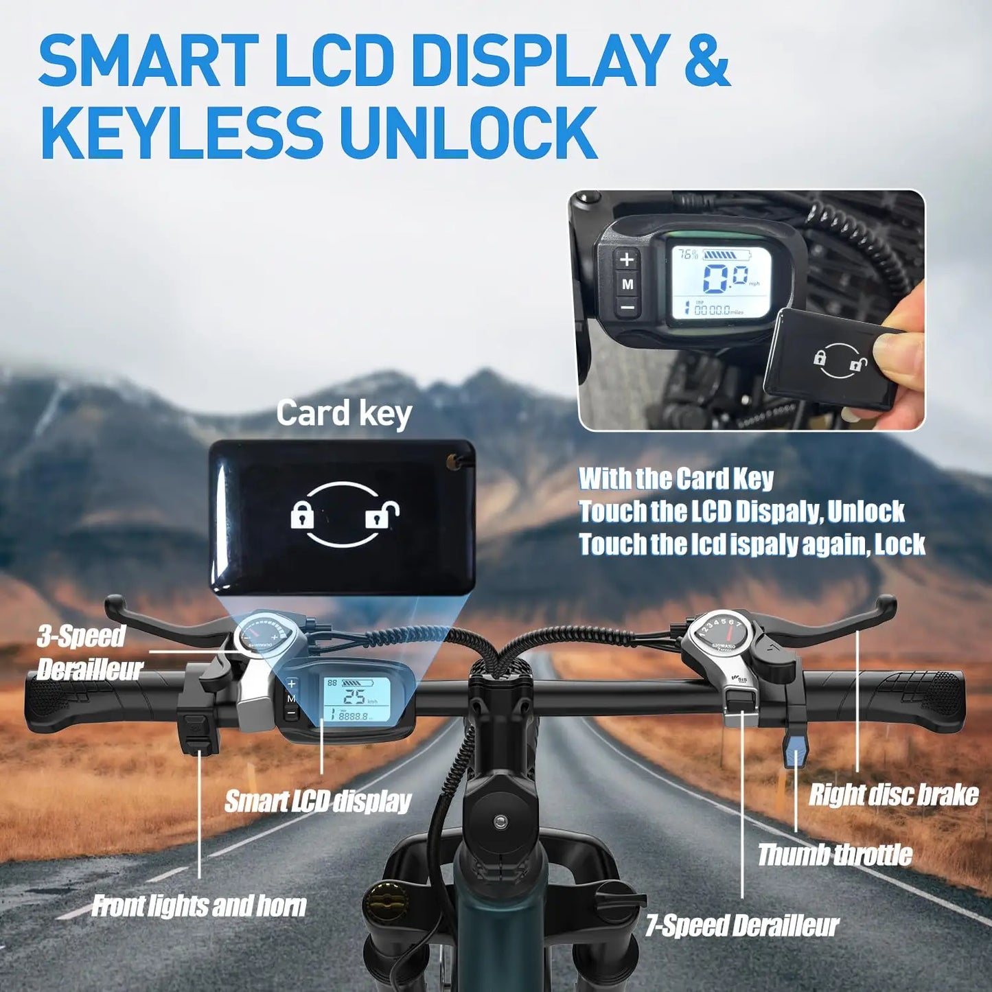 Electric Bike 750W Motor 23 Mph Dual Suspension Long Range
