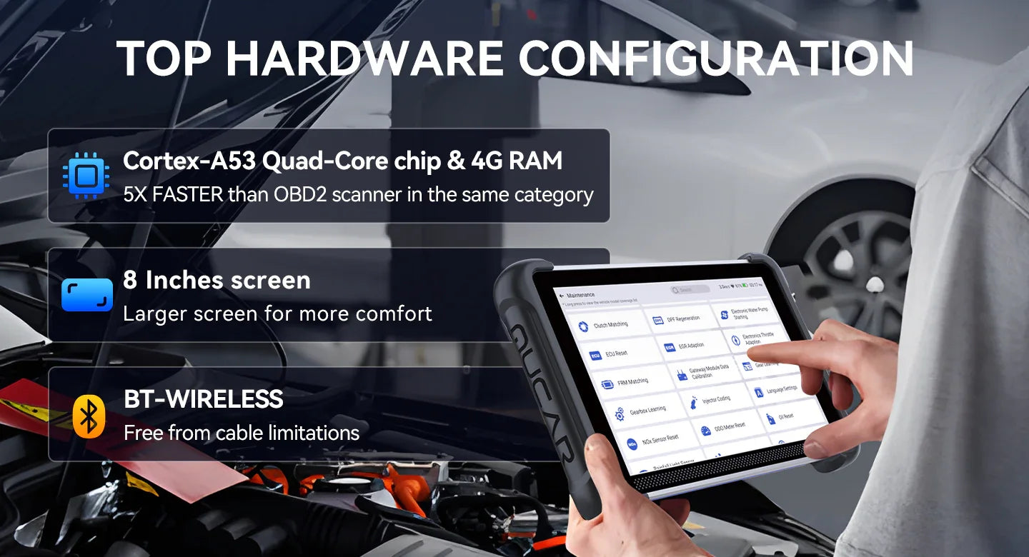 MUCAR 892BT AI Key Programming Diagnostic Tool OBD2 Scanner CAN FD DOIP
