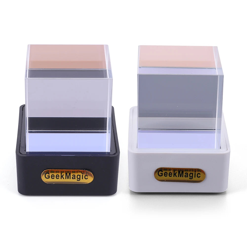 Alloet Crystal Cube Holographic Photo Display Weather Desk Clock