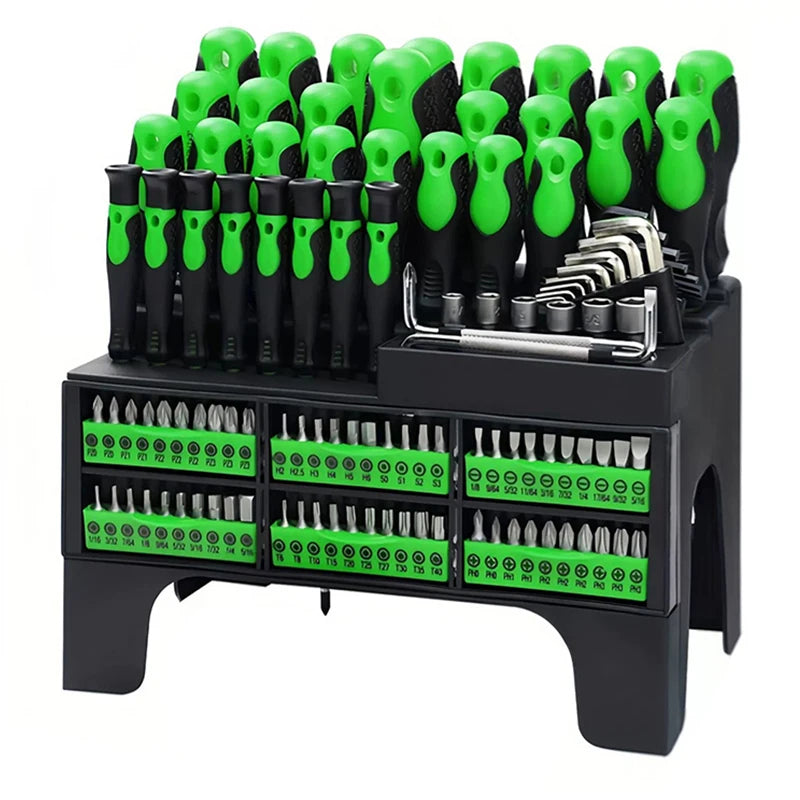 100 Piece Insulated Magnetic Screwdriver Set With Plastic Holder