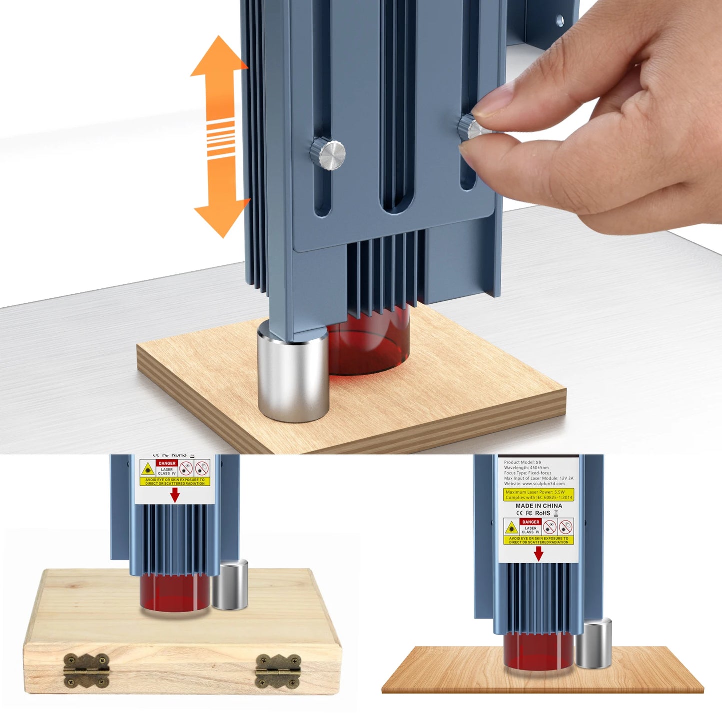 SCULPFUN S9 5W Laser Engraving Machine For Wood And Acrylic