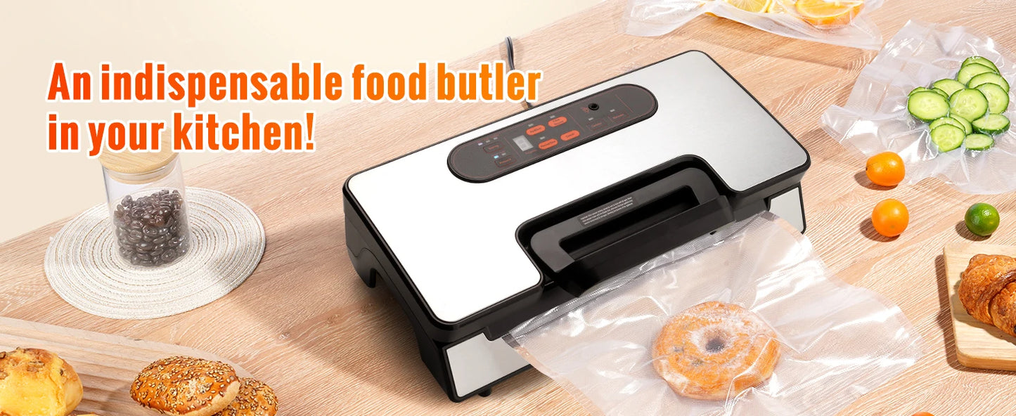 SucceBuy Vacuum Sealer Machine 130W 90KPa Food Preservation