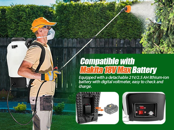 Backpack Electric Sprayer For Garden And Agriculture With 5 Nozzles