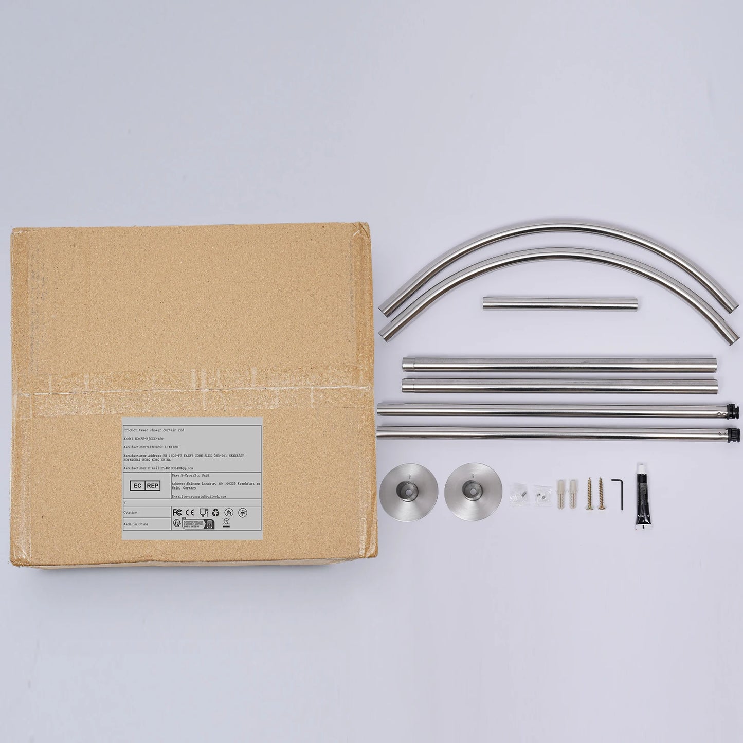No Drilling L Shape Shower Curtain Rod Curtain Stainless Steel