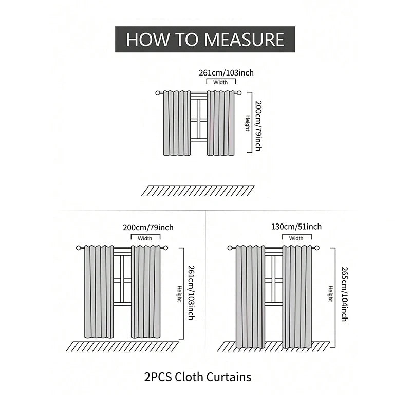 2Pc Flannelette Thickened Blackout Curtain For Living Room