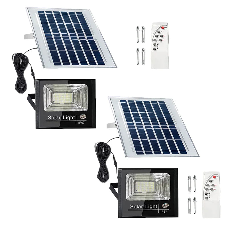 Solar Flood Light Outdoor 2 Pack Dusk to Dawn Security